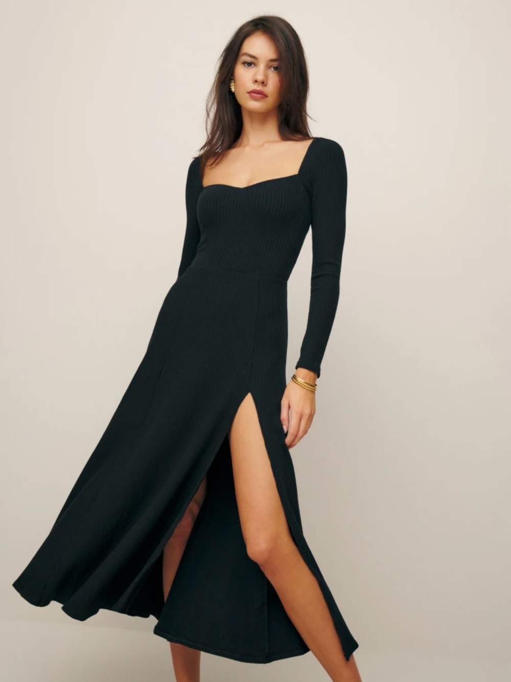 Reformation Banks Knit Dress, Size Medium